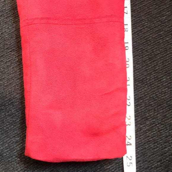 Nygard Red Zipper Front Soft Faux Suede Jacket w/Front Pockets and Wide Lapel-12 - Picture 14 of 16